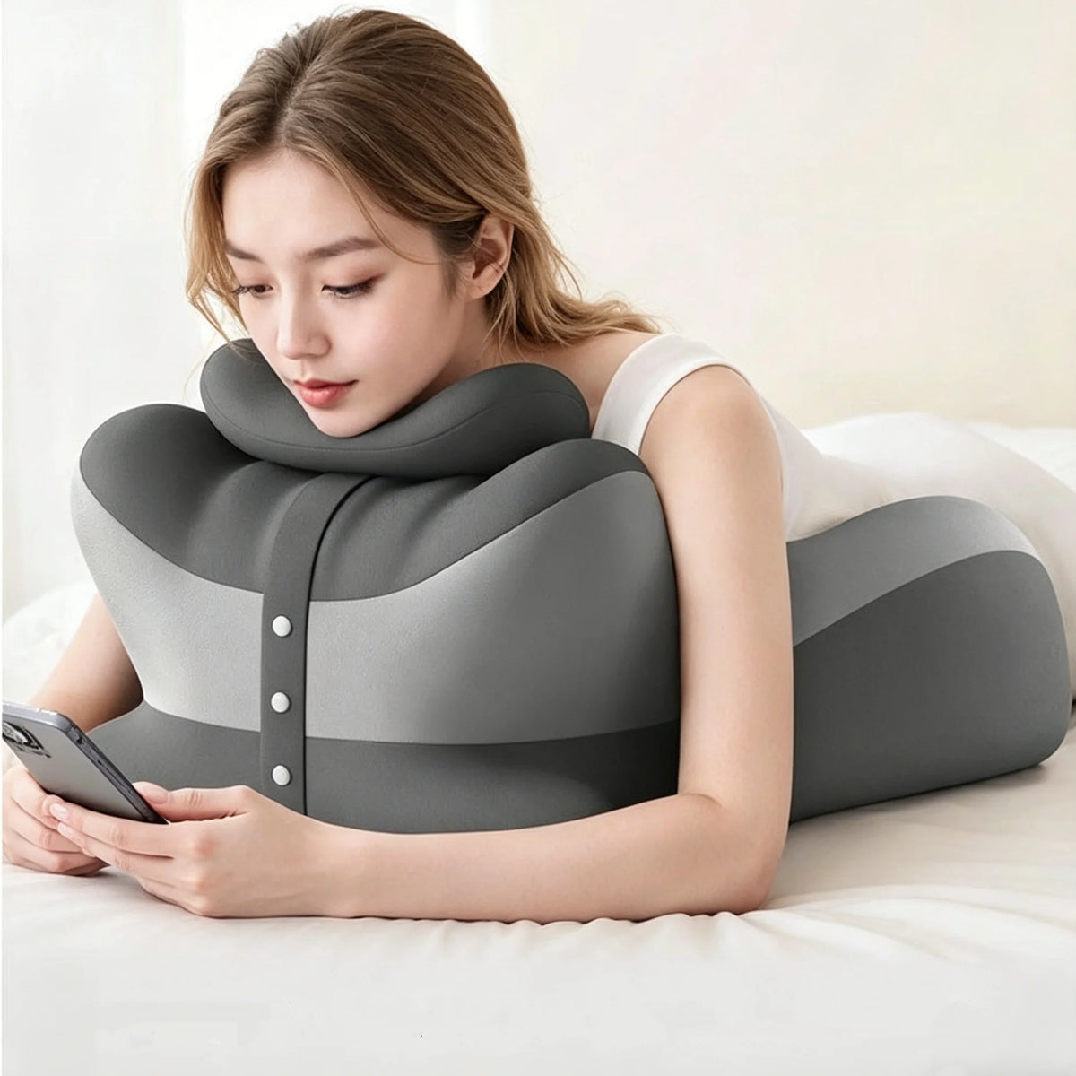 The ProneNest™ Ergonomic Comfort Pillow